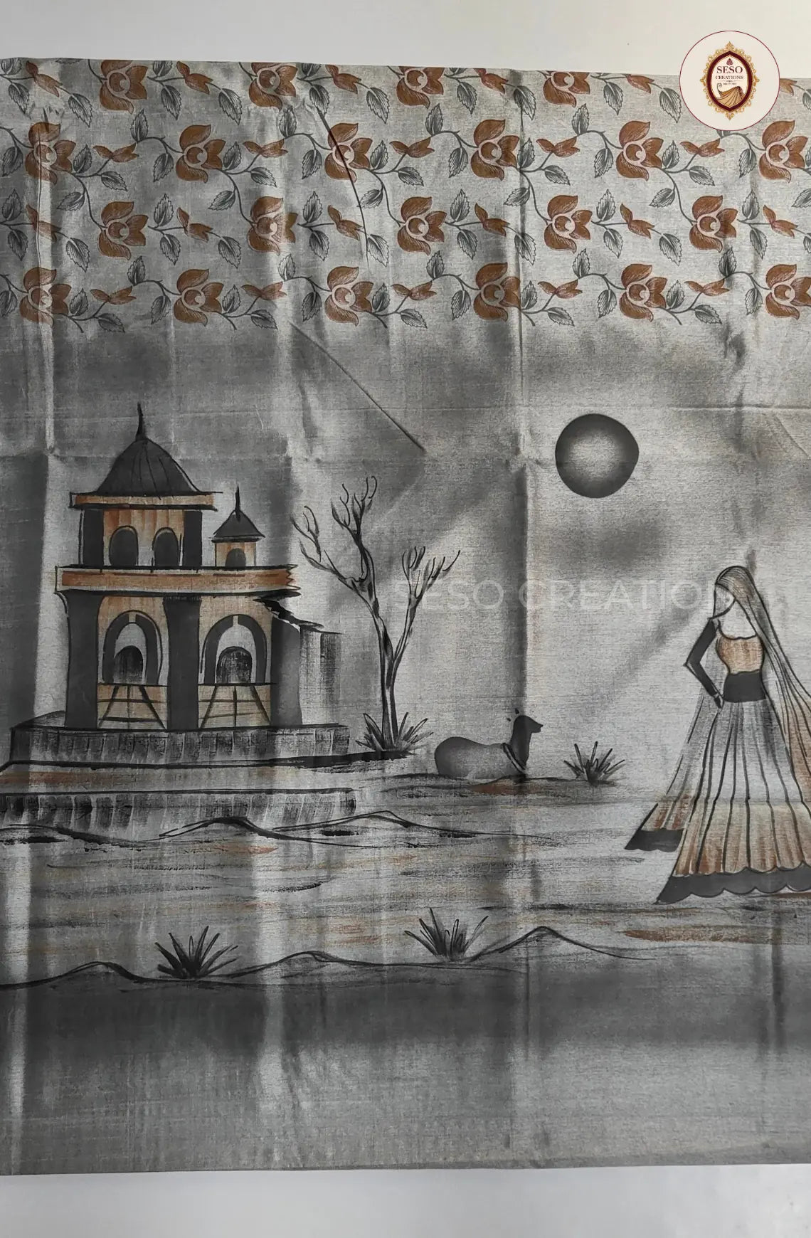 Dola Soft Silk Saree - Grey
