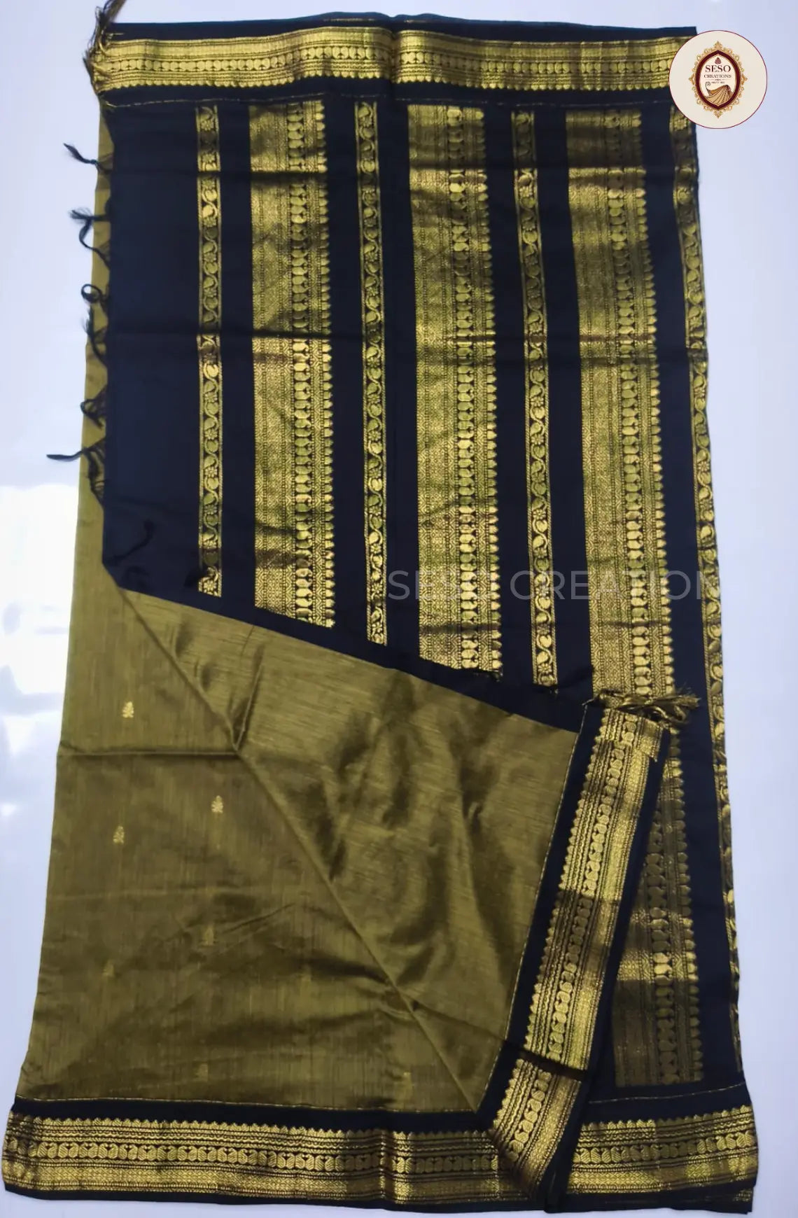 Premium Kalyani Cotton With Korvai Border - Chutney
