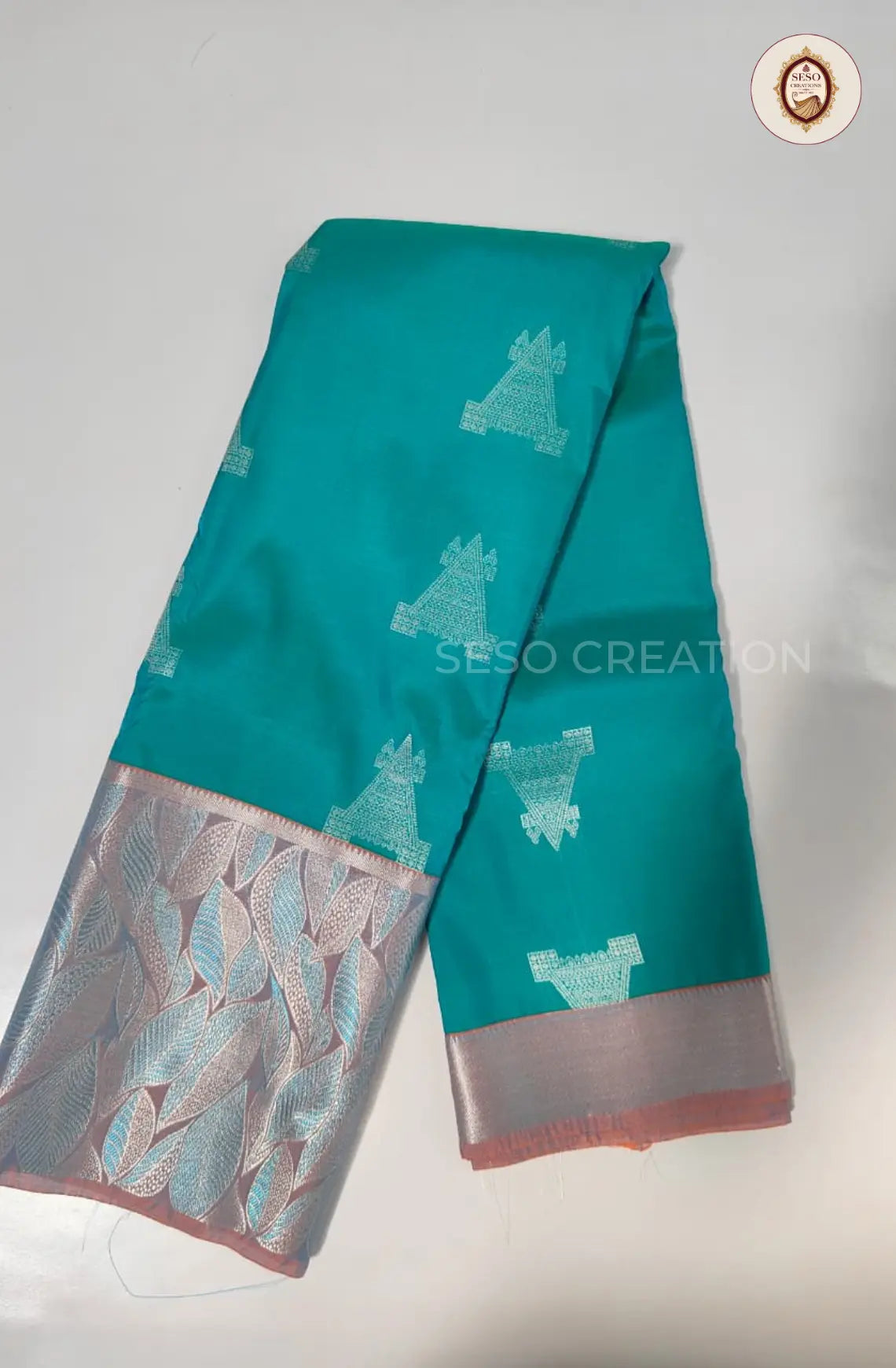 Semi Art Silk with Meena Border - Mayil