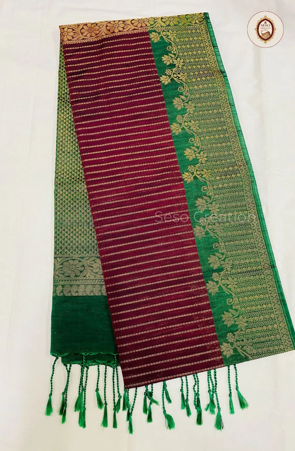 Semi Soft Silk Zari Woven Saree - Maroon