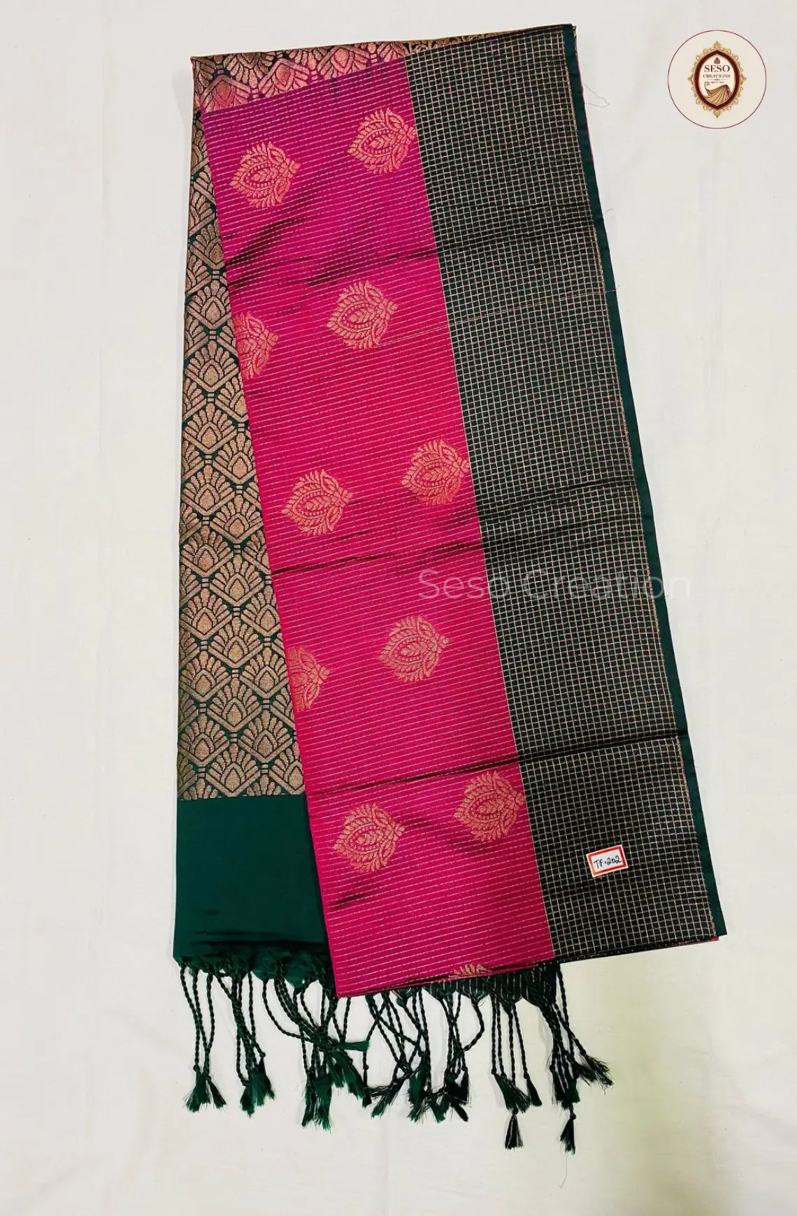 Semi Soft Silk Zari Butta Saree - Pink