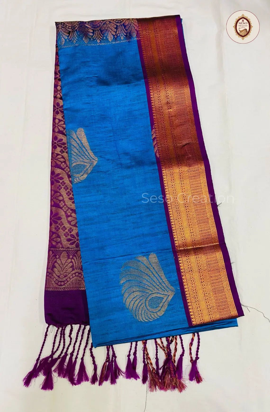 Semi Soft Silk Zari Woven Saree - Royal Blue