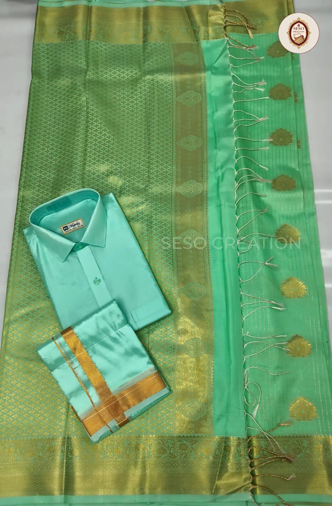 Premium Couple Combo Set with Gold Zari - Rexona