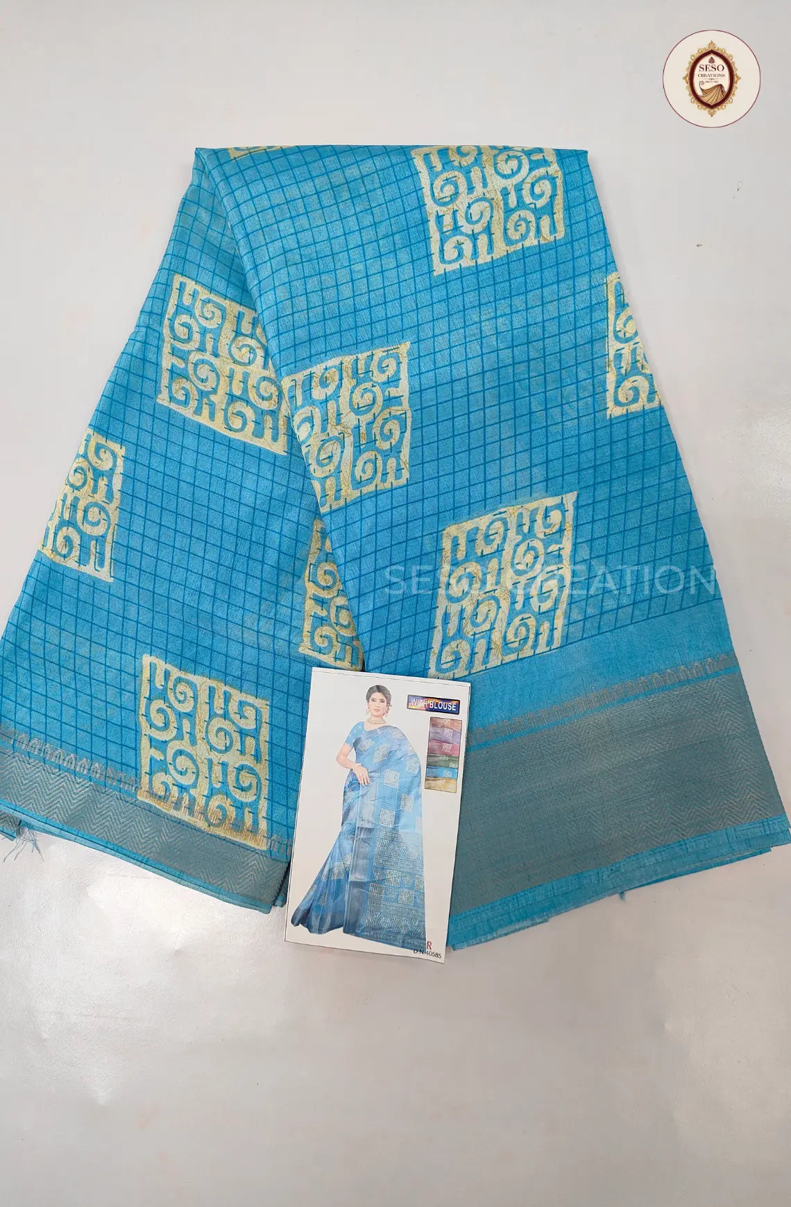 Dola Silk Saree - Sky Blue