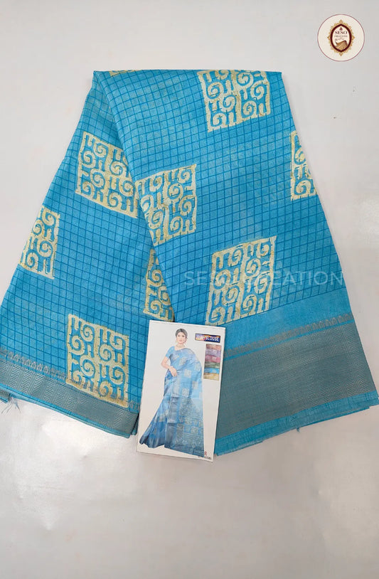 Dola Silk Saree - Sky Blue