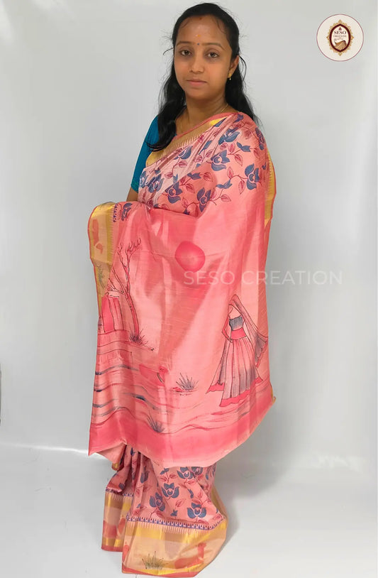 Dola Soft Silk Saree - Pink