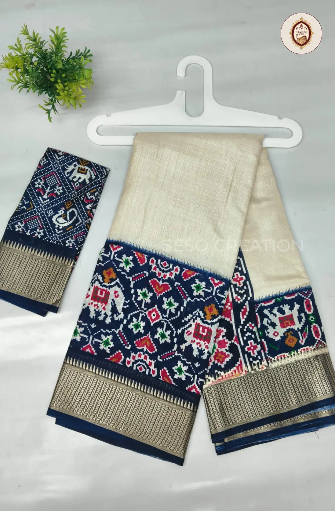 Elegant Pochampalli Silk Saree - Blue