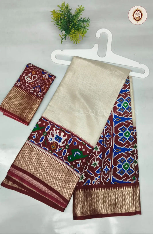 Elegant Pochampalli Silk Saree - Maroon