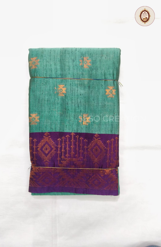 Semi Soft Silk Slub Saree with Butta Work - Rexona